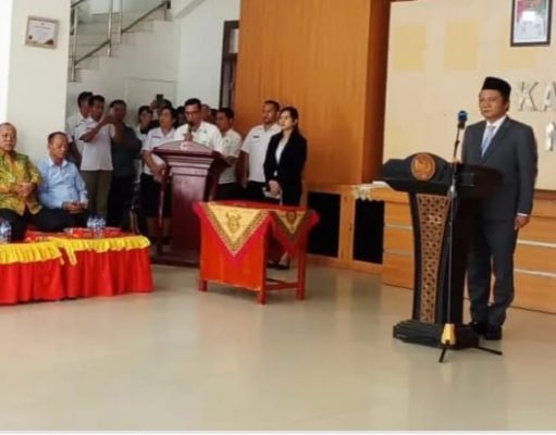Bupati Nias Barat Dr Eliyunus waruwu Lantik Pj. Sekda,Salome Waruwu.S.IP., M.M Tekankan Soliditas Pemerintahan dan Percepatan Pelayanan Publik